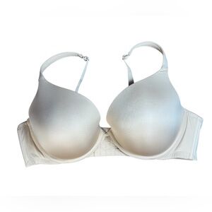 Cacique Boost‎ Plunge Lightly Padded Bra 46D Nude Wide Comfort Strap A83532